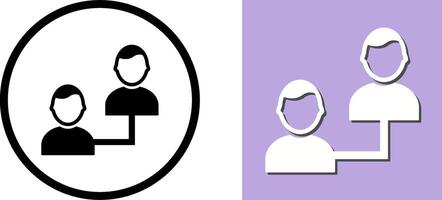 Unique Connected Profiles Icon Design vector