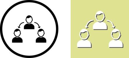 Unique Connected Profiles Icon Design vector