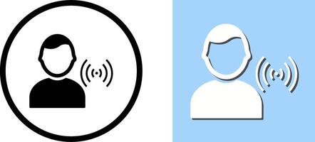 Unique Signal on User Icon Design vector