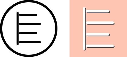 Unique Left Align Icon Design vector