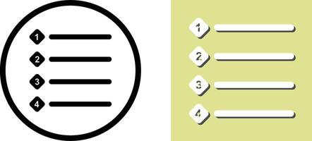 Unique Numbered list Icon Design vector
