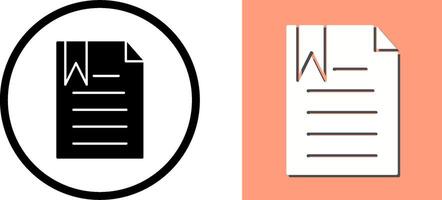 Unique Bookmarked Document Icon Design vector