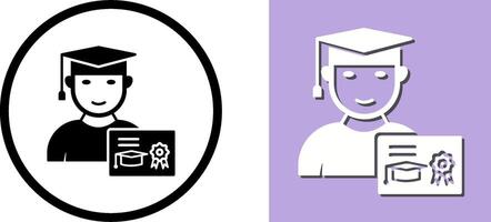 Unique Receiving Degree Icon Design vector