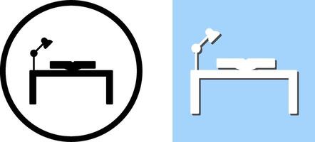 Unique Study Desk Icon Design vector