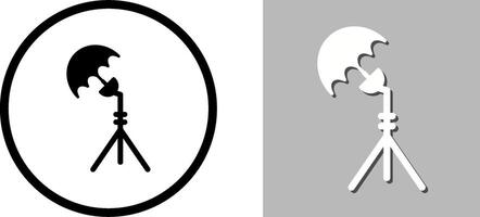 Unique Light Stand Icon Design vector