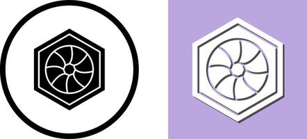 Unique Hexagonal Diaphram Icon Design vector