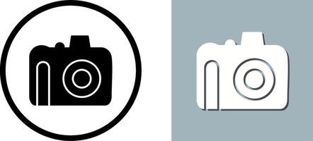 Unique DSLR Camera Icon Design vector