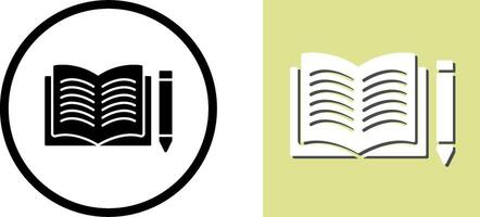 Unique Pencil and Book Icon Design vector