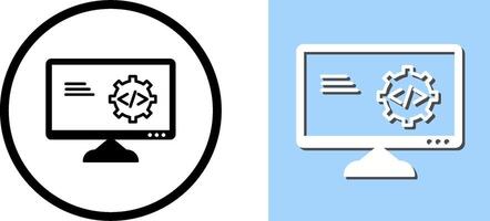 Unique Code Optimization Icon Design vector