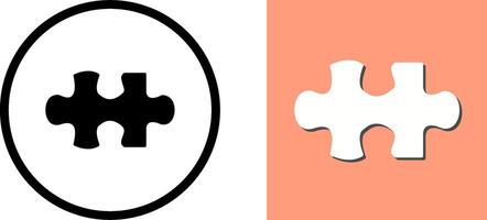 Unique Puzzle Piece Icon Design vector