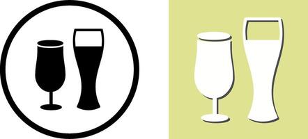 Unique Beer Glasses Icon Design vector