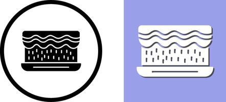 Unique Cream Cake Icon Design vector