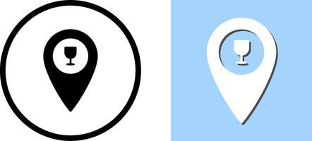 Unique Bar Location Icon Design vector