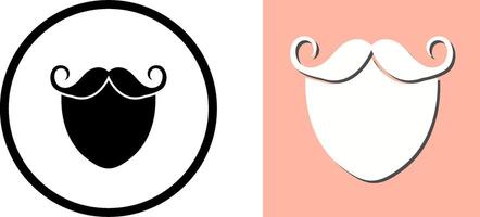 barba y Bigote icono diseño vector