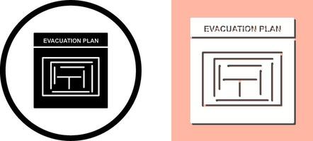 Evacuation Plan Icon Design vector