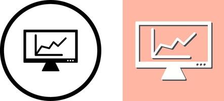 Online Graph Icon Design vector