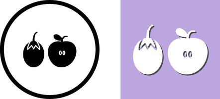 frutas y verduras icono diseño vector