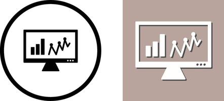 Online Stats Icon Design vector