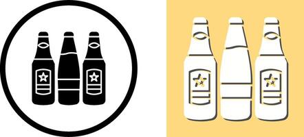 cerveza botellas icono diseño vector
