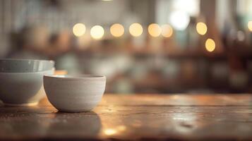 A quiet serene atmosphere in the pottery studio with soft instrumental music playing in the background creating a calming and meditative ambience photo