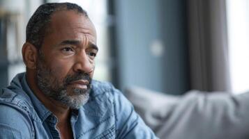 A man listens intently during a therapy session gleaning insights and coping strategies from his thes guidance photo