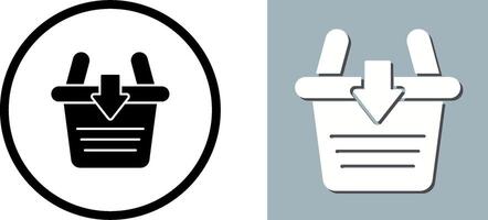Add To Basket Icon Design vector