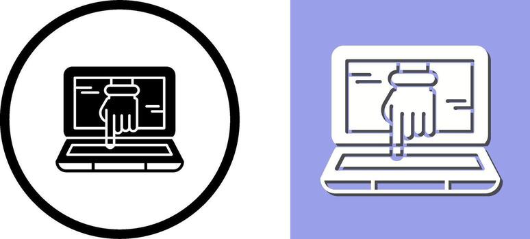 Computer Hacking Icon Design vector