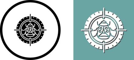 Bug Target Icon Design vector