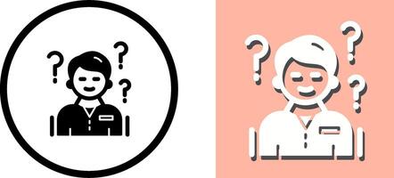 Confuse Icon Design vector