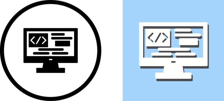 Coding Icon Design vector