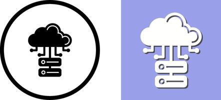 Cloud Database Icon Design vector