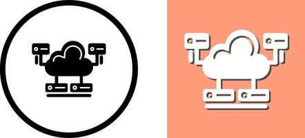 Cloud Database Icon Design vector