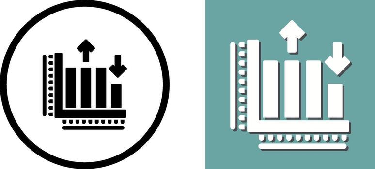 Bar Graph Icon Design vector