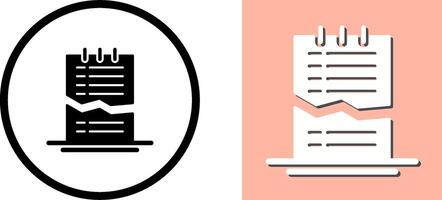 Corrupted List Icon Design vector