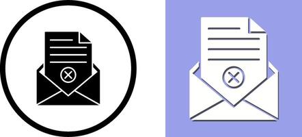 Rejection Of A Letter Icon Design vector