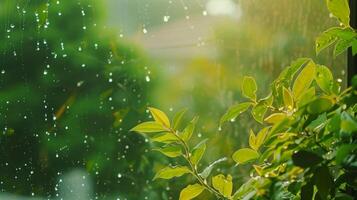 el sonido de lluvia tocando suavemente en el ventana agregando a el pacífico atmósfera foto