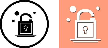 Open Lock Icon Design vector