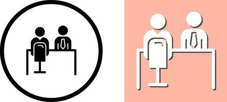 Employee Interview Icon Design vector