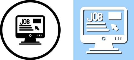 Online Job Icon Design vector