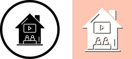 Watching A Movie Icon Design vector