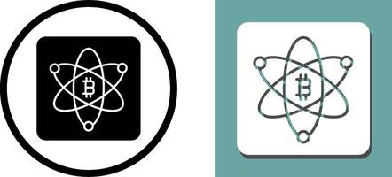 Bitcoin Science Icon Design vector