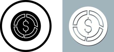 Pie Chart Icon Design vector