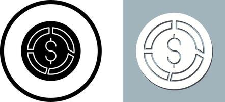 diseño de icono de gráfico circular vector