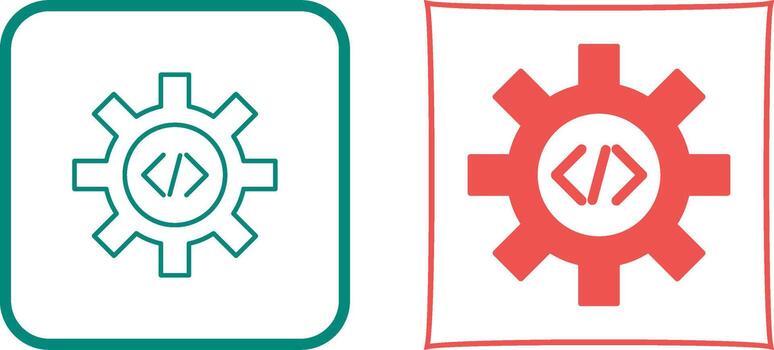 Unique Code Optimization Icon Design vector