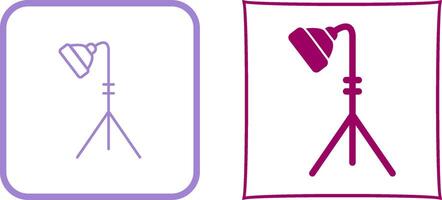 Unique Light Stand Icon Design vector