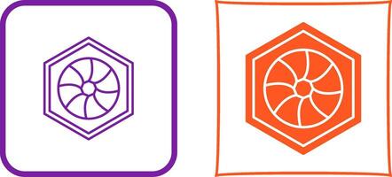 Unique Hexagonal Diaphram Icon Design vector
