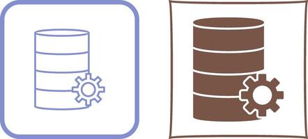 único base de datos administración icono diseño vector