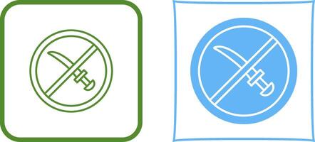 No Weapons Icon Design vector