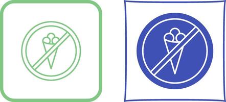 No Icecream Icon Design vector