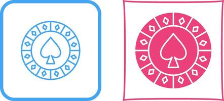 Spade Chip Icon Design vector